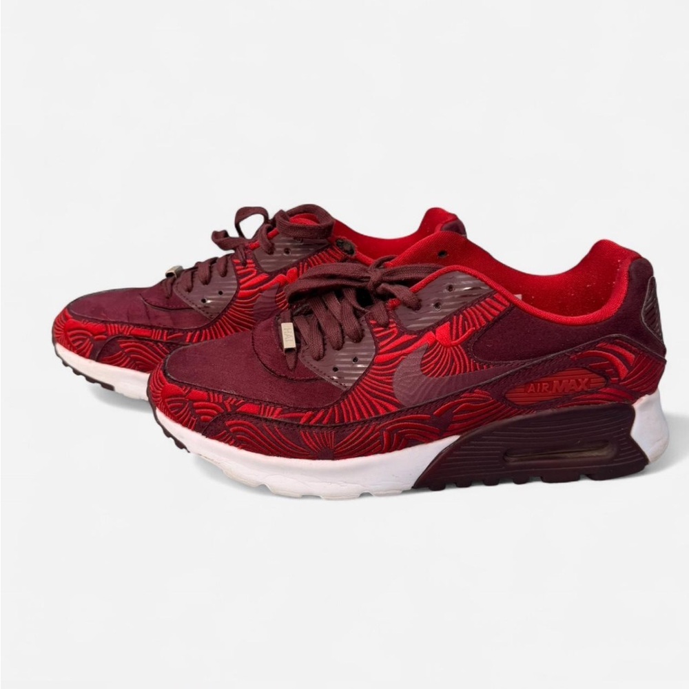 Nike Air Max 90 Ultra LOTC QS Shanghai Red Geometric Sneakers 847154-600